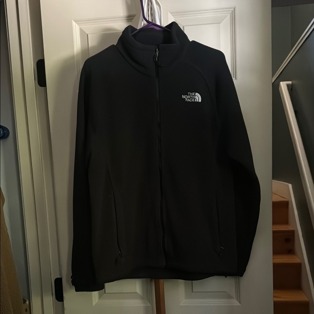 The North Face Black Fleece Jacket Full-Length Zipper